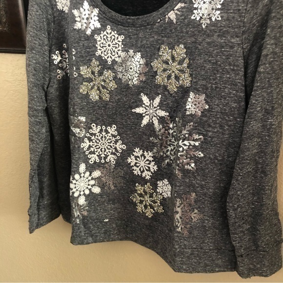 NWOT Style & Co Snowflake Graphic-Print Sweatshirt Size S and 1X Available - Picture 4 of 6